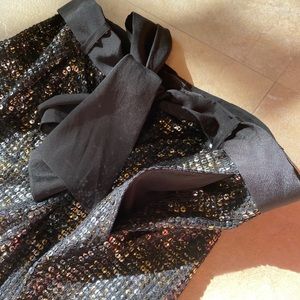 BCBG MaxAzria Sequin Black and Gold Women’s Shorts
